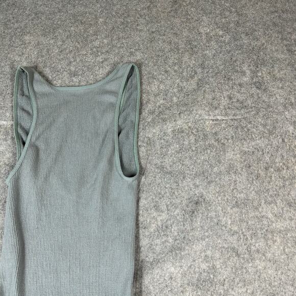 Intimately Free People Bodysuit Womens XS Ribbed Knit High Neck Green Stretch - Picture 2 of 7